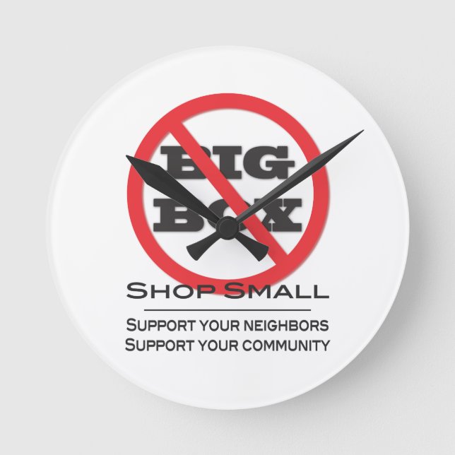 Reloj Redondo Mediano ¡No hay grandes almacenes de cajas! (Anverso)