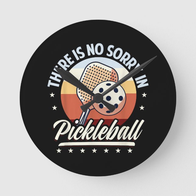 Reloj Redondo Mediano No Hay Perdón En El Pickleball (Anverso)