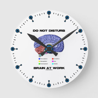 Reloj Redondo Mediano No perturbe el cerebro en el trabajo (el humor