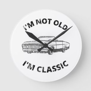 Reloj Redondo Mediano  No soy viejo soy clásico  