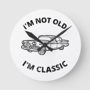 Reloj Redondo Mediano No soy viejo soy clásico