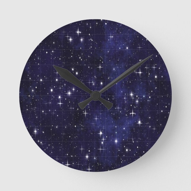 Reloj Redondo Mediano Noche estrellada (Anverso)