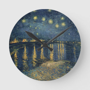 Reloj Redondo Mediano Noche estrellada de Vincent van Gogh el sobre el