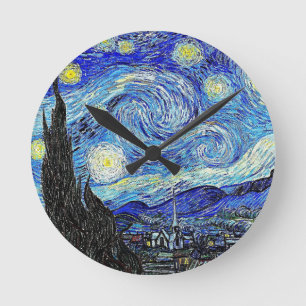 Reloj Redondo Mediano Noche estrellada vintage de Sky Night