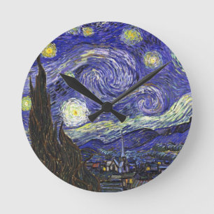 Reloj Redondo Mediano Noche Van Gogh Starry