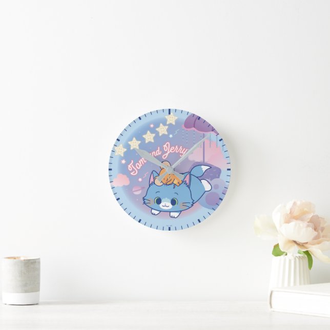 Reloj Redondo Mediano Noches de Anime Tom y Jerry Dreamy (Hogar)