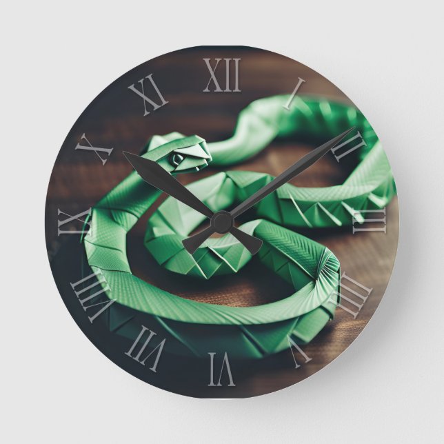 Reloj Redondo Mediano Nochevieja china originami zodiac cumpleaños WC2 (Anverso)