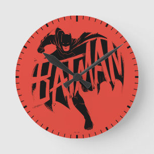 Reloj Redondo Mediano Nombre del pincel de tinta de Batman