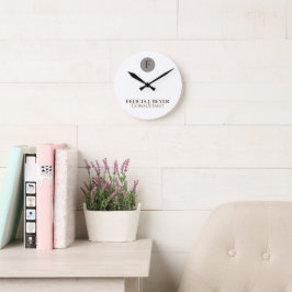Reloj Redondo Mediano Nombre personalizado minimalista estilo moderno el