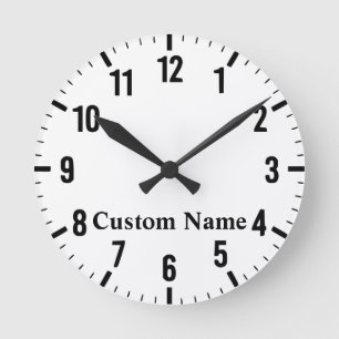 Reloj Redondo Mediano Nombre personalizado personalizado personalizado d