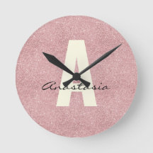 Nombre personalizado Purpurina rosado rosegold