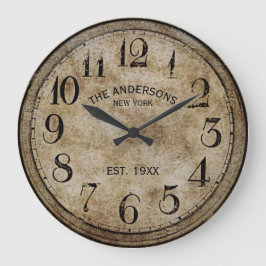 Reloj Redondo Mediano Nombre personalizado viejo retro vintage clásico a