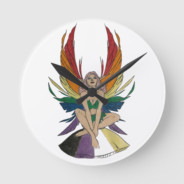 Reloj Redondo Mediano Non-binary Faerie (Anverso)