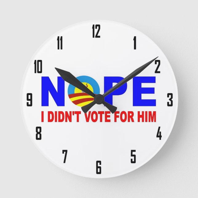 RELOJ REDONDO MEDIANO NOPE I NO VOTÓ POR ÉL (Anverso)