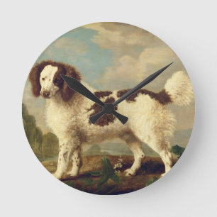 Reloj Redondo Mediano Norfolk marrón y blanco o español acuático, 1778 (