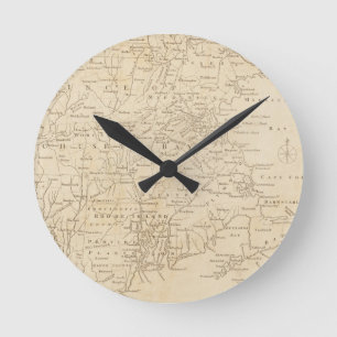Reloj Redondo Mediano North America Map 1775 - War Survey