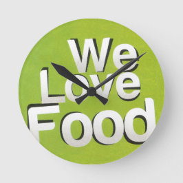 Reloj Redondo Mediano Nos encanta el tiempo de comida
