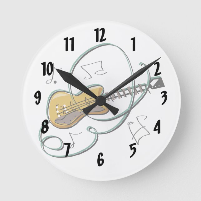 Reloj Redondo Mediano notas de guitarra abstractas música.png (Anverso)
