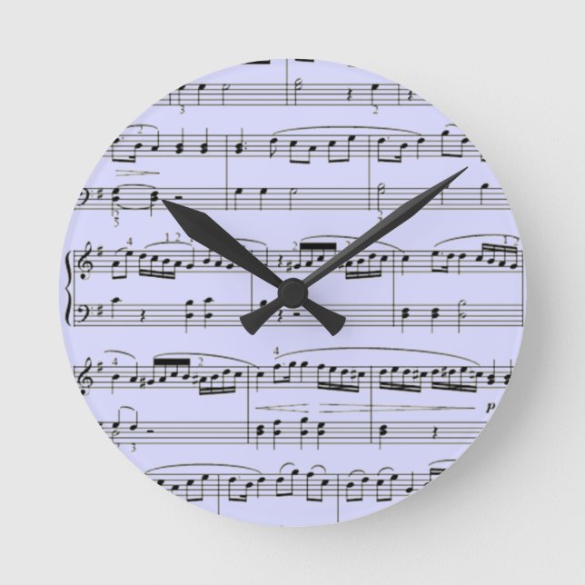 Reloj Redondo Mediano notas musicales (Anverso)