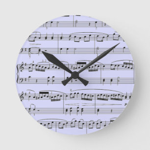 Reloj Redondo Mediano notas musicales