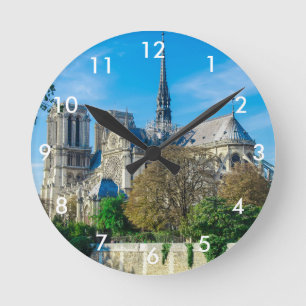 Reloj Redondo Mediano Notre Dame de París en Francia