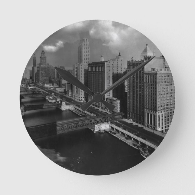 Reloj Redondo Mediano Noviembre de 1939: La ciudad de Chicago (Anverso)