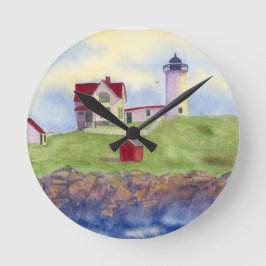 Reloj Redondo Mediano Nubble Light House York Maine