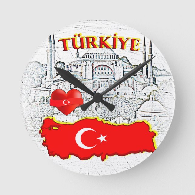 Reloj Redondo Mediano NUESTRO HOGAR - colección de diseño TURQUÍA (Anverso)