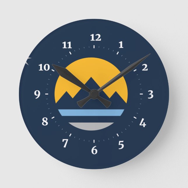 Reloj Redondo Mediano Nueva bandera de Reno, Nevada (Anverso)