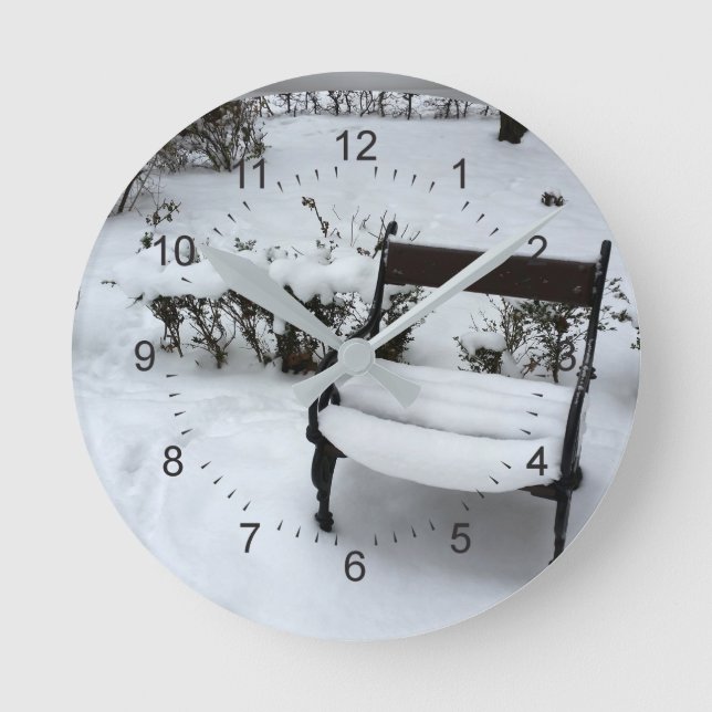 Reloj Redondo Mediano Nueva nieve en el sillón (Anverso)