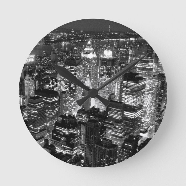 Reloj Redondo Mediano Nueva York de Manhattan (Anverso)