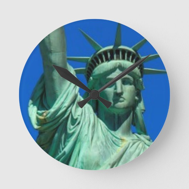Reloj Redondo Mediano Nueva York, Estatua de la Libertad (Anverso)