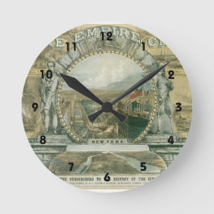 Reloj Redondo Mediano Nueva York la ciudad del imperio