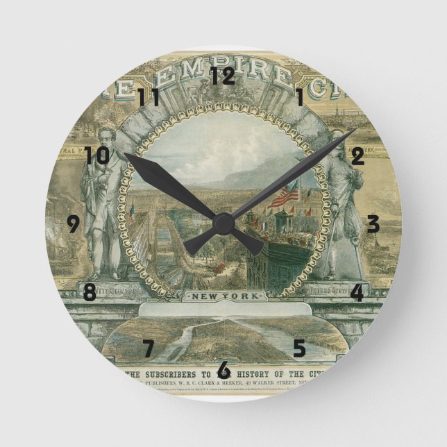Reloj Redondo Mediano Nueva York La Ciudad Imperial (Anverso)