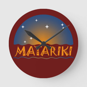 Reloj Redondo Mediano Nueva Zelanda Siete Hermanas Maori MATARIKI 1b