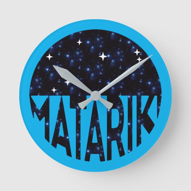Reloj Redondo Mediano Nueva Zelanda Siete Hermanas Maori MATARIKI 2b (Anverso)