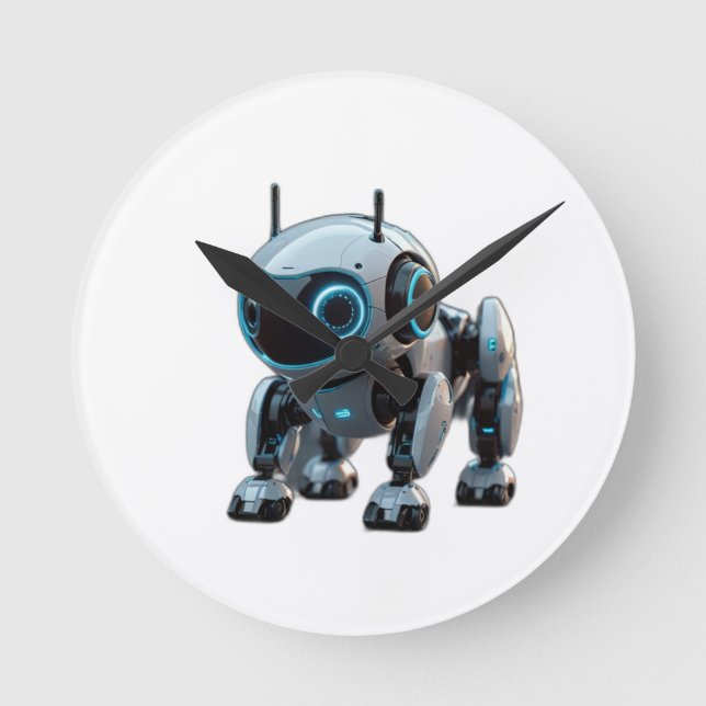 Reloj Redondo Mediano Nuevo robot (Anverso)