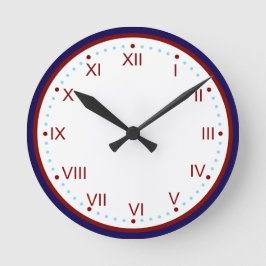 Reloj Redondo Mediano Numeral Romano Clásico y Elegante
