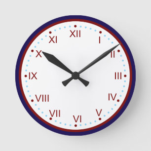 Reloj Redondo Mediano Numeral Romano Clásico y Elegante