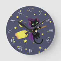 Numerales romanos de gatos brujos voladores
