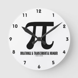 Reloj Redondo Mediano Número Irracional Y Transcendental De Pi (Matemáti
