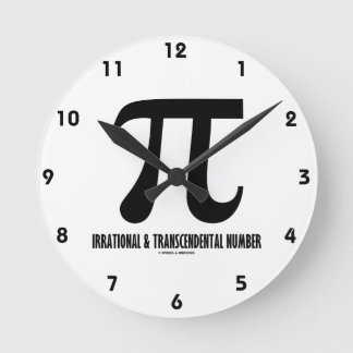 Reloj Redondo Mediano Número Irracional Y Transcendental De Pi (Matemáti