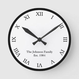 Reloj Redondo Mediano Número romano personalizado