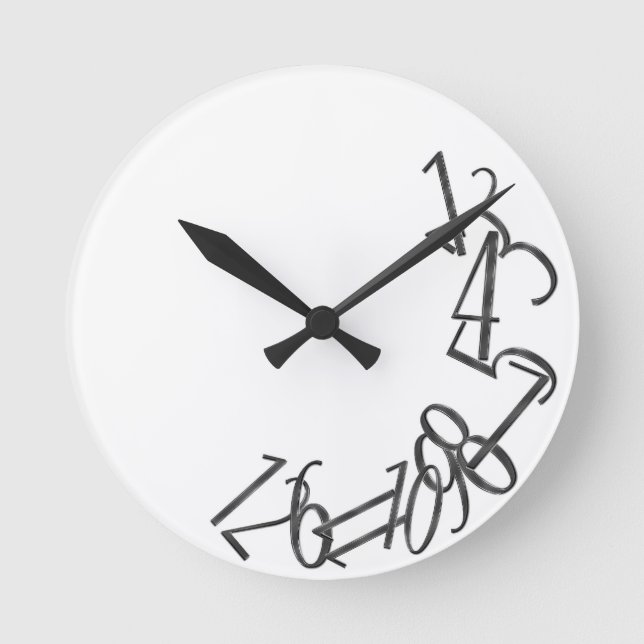 Reloj Redondo Mediano Números caídos (Anverso)