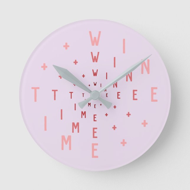 Reloj Redondo Mediano Números de letra (Anverso)