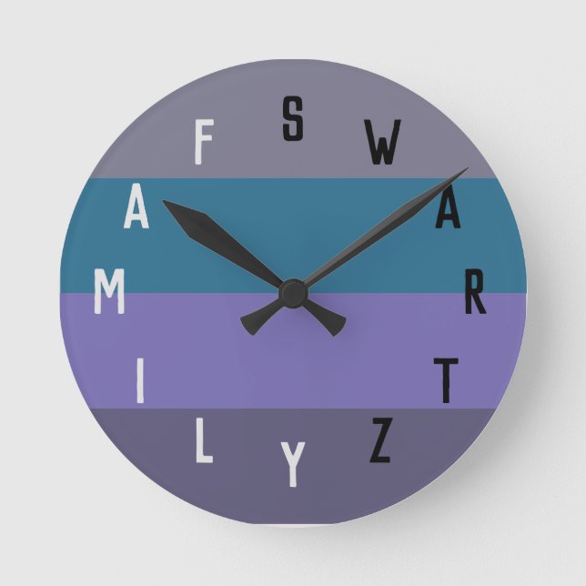 Reloj Redondo Mediano Números de letra (Anverso)