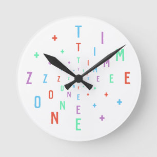 Reloj Redondo Mediano Números de letra