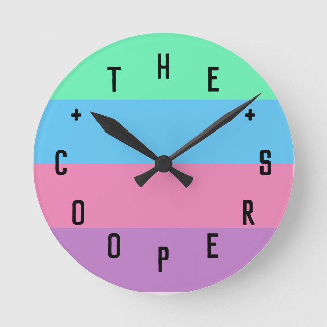 Reloj Redondo Mediano Números de letra (Anverso)