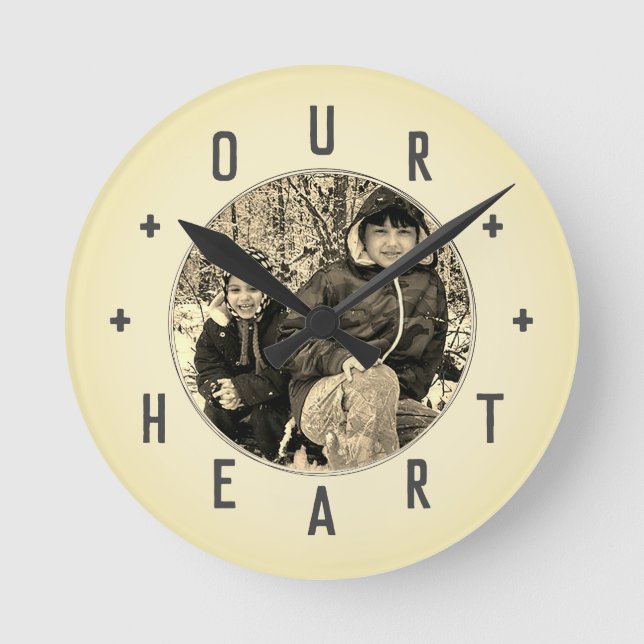 Reloj Redondo Mediano Números de letra (Anverso)