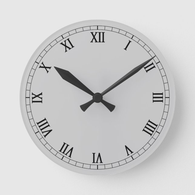Reloj Redondo Mediano Números romanos clásicos (Anverso)